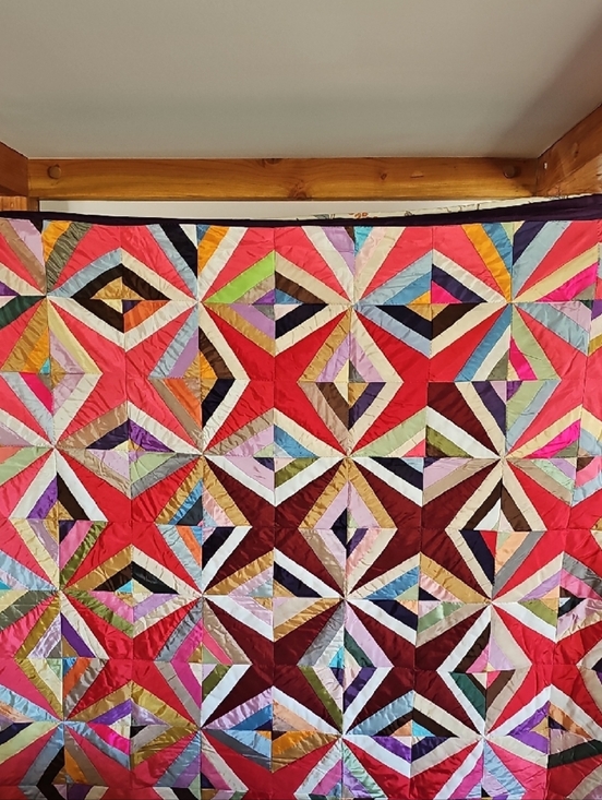 Colorful Geometric Star Patchwork Throw - Picture 13 of 13